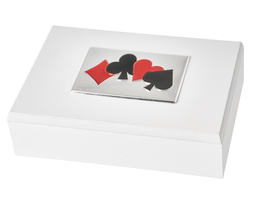 Cofanetto Mazzi poker argento pvd Selezione Zanolli