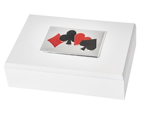 Cofanetto Mazzi poker argento pvd Selezione Zanolli