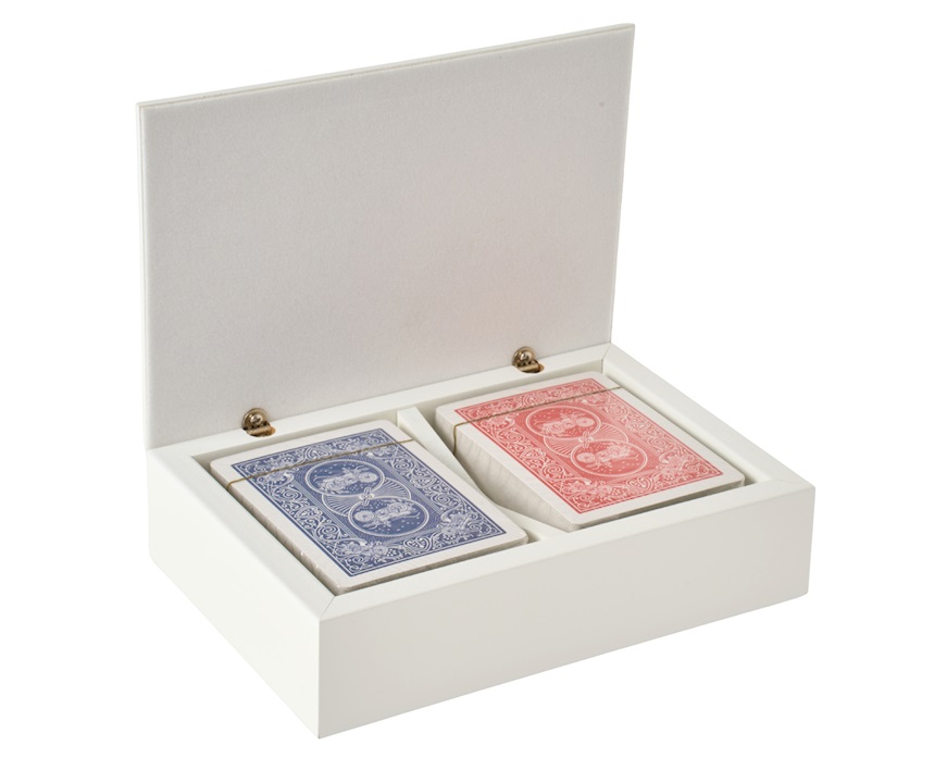 Cofanetto Mazzi poker argento pvd Selezione Zanolli