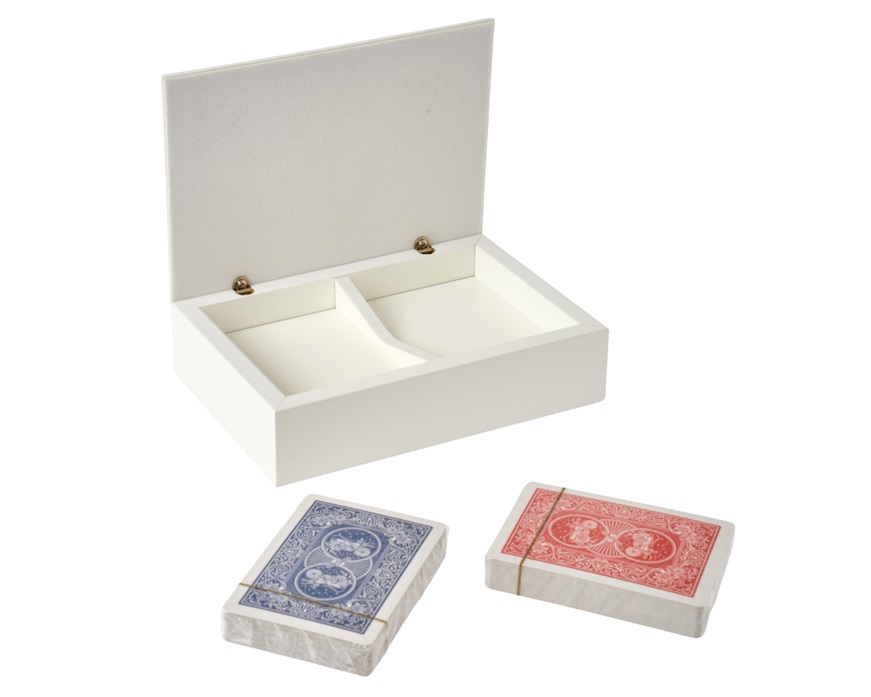 Cofanetto Mazzi poker argento pvd Selezione Zanolli