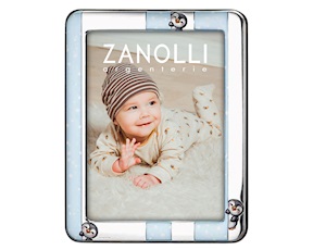 Cornice Pinguini argento pvd celeste Selezione Zanolli