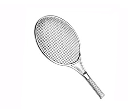 Blasone Tennis argento bilaminato Selezione Zanolli