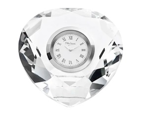 Table clock crystal with white dial Ottaviani