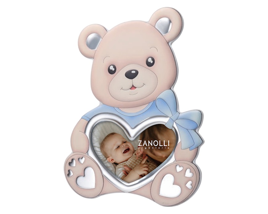 Picture frame Teddy pvd Silver blue Ottaviani