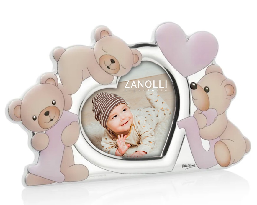 Picture frame Teddy pvd Silver pink Ottaviani