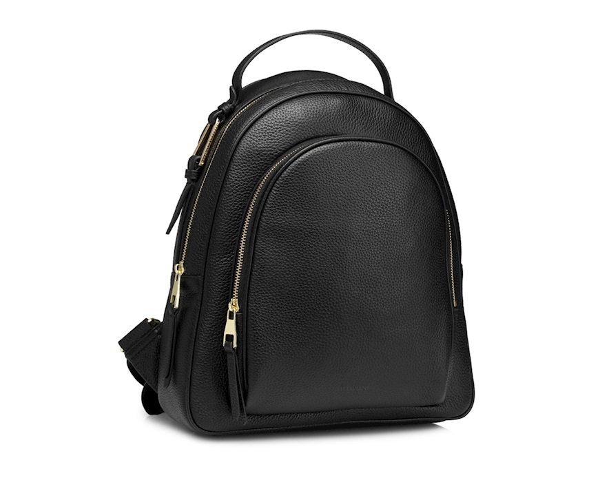 Backpack leather black Ottaviani