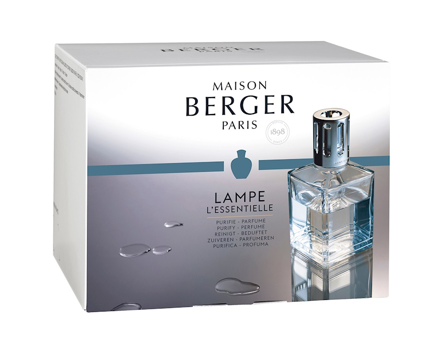 Cofanetto Lampada Catalitica Essentielle Cube con 2 ricariche da 250 ml Maison Berger Paris