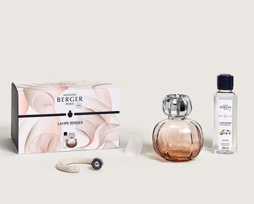 Cofanetto lampada catalitica Corali Rosa con profumo 250 ml Lady Flower Maison Berger Paris