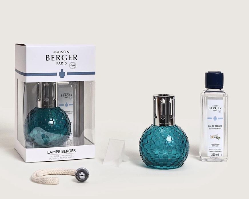 Cofanetto lampada catalitica Disco Verde con profumo 250 ml Musc Cocoon Maison Berger Paris