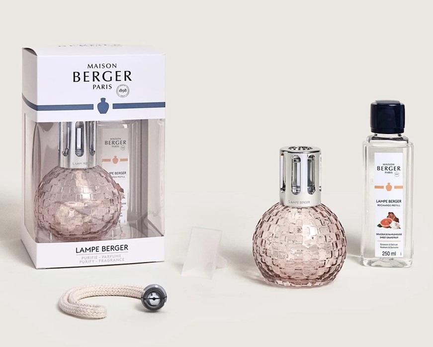 Cofanetto lampada catalitica Disco Rosa con profumo 250 ml Douceur de Pamplemousse Maison Berger Paris