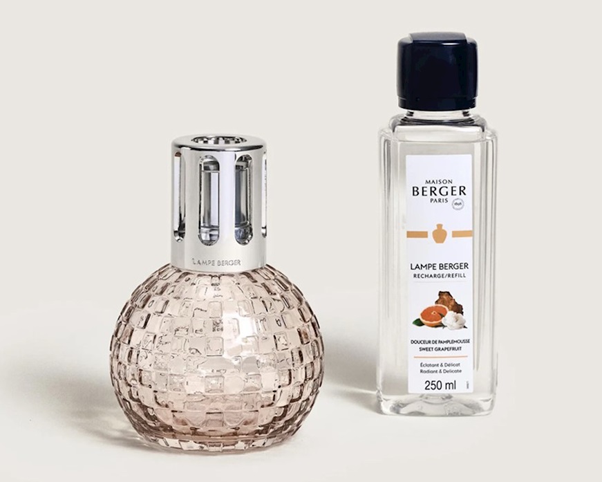 Cofanetto lampada catalitica Disco Rosa con profumo 250 ml Douceur de Pamplemousse Maison Berger Paris