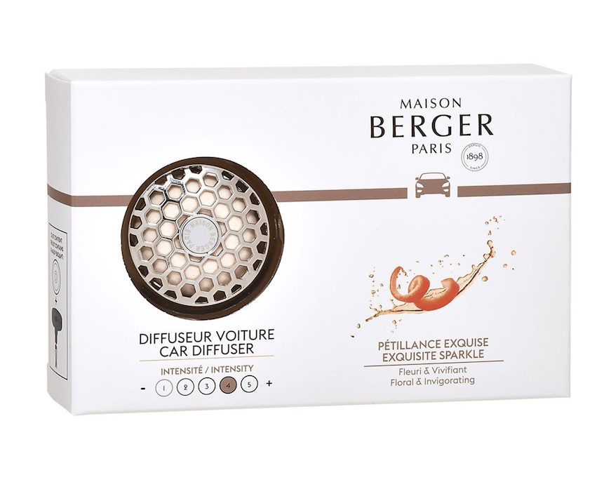 Car diffuser with Petillance Exquise fragrance Maison Berger Paris
