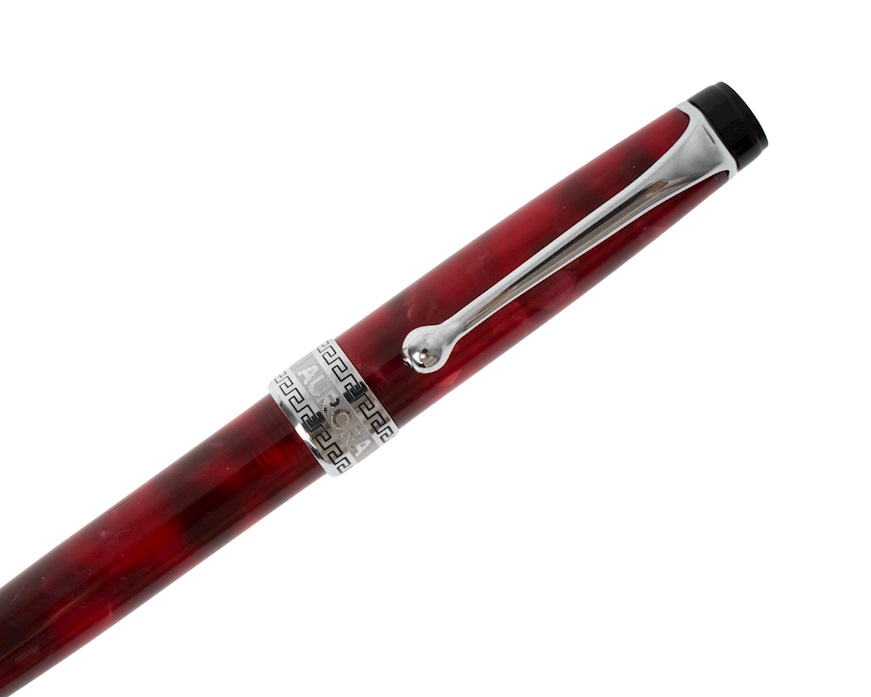 Penna a sfera Optima Auroloide screziata burgundy Aurora