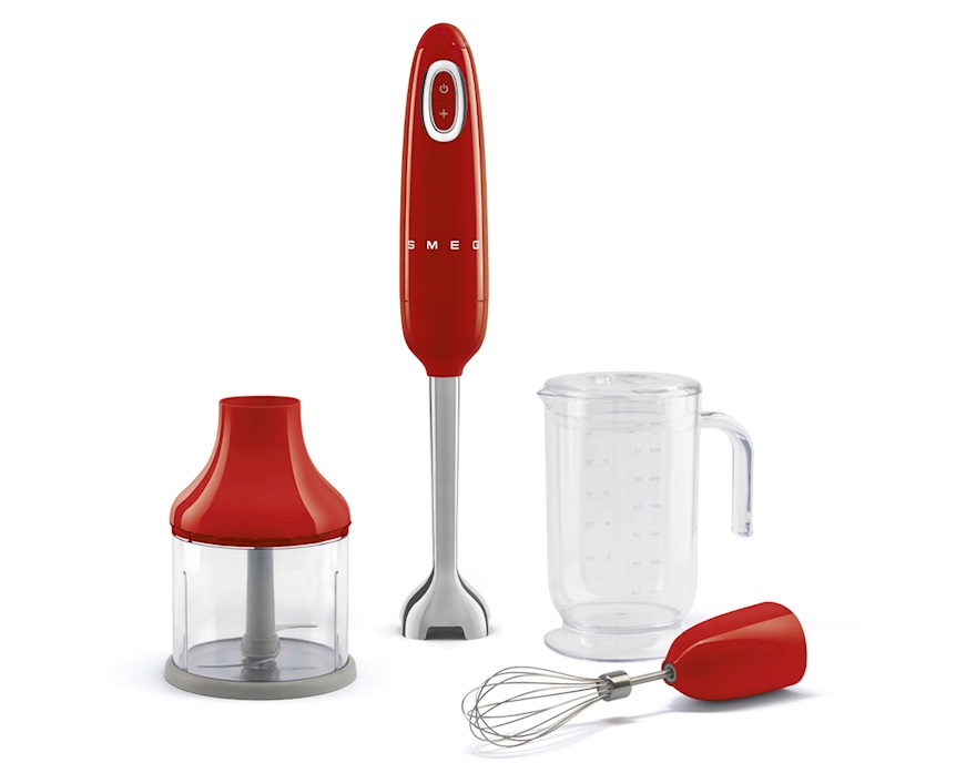 Frullatore ad immersione con accessori Rosso Smeg
