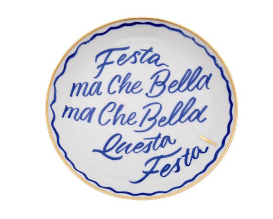Piattino The Club porcellana Festa Bitossi home