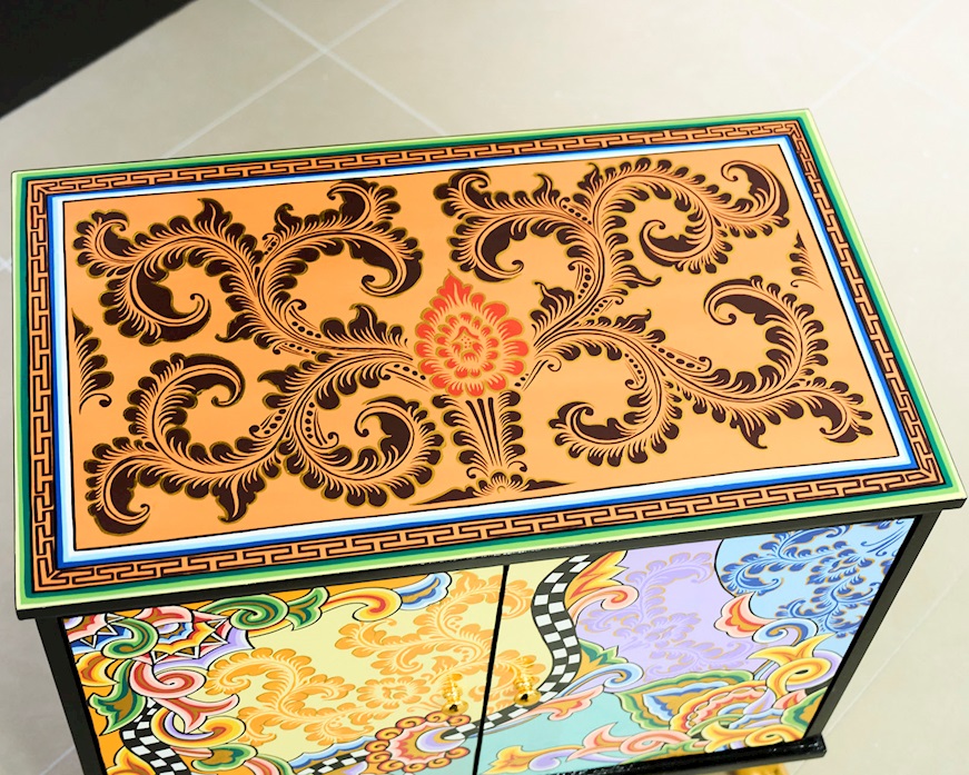 Credenza Malaga dipinta a mano Tom's Drag