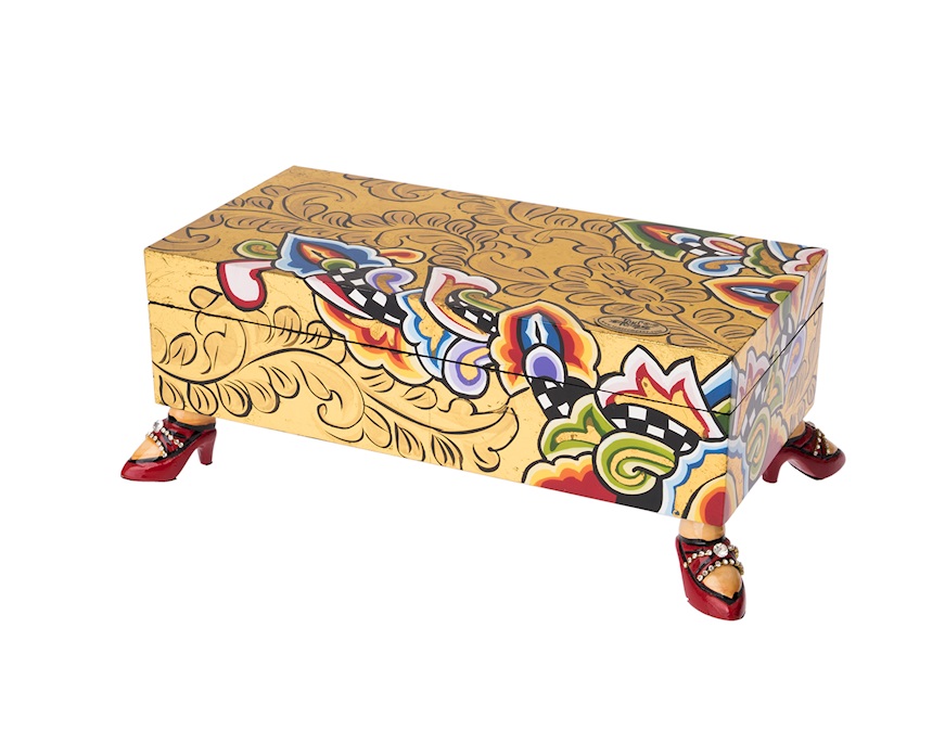 Box Rectangular Gold dipinto a mano Tom's Drag