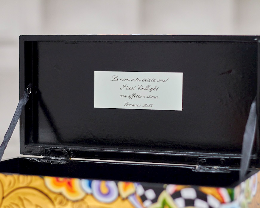 Box Rectangular Gold dipinto a mano Tom's Drag