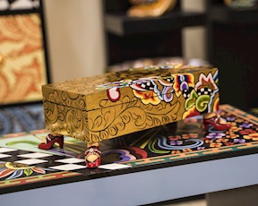 Box Rectangular Gold dipinto a mano Tom's Drag