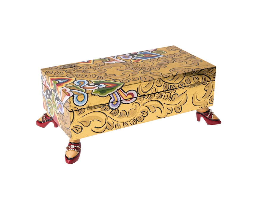 Box Rectangular Gold dipinto a mano Tom's Drag