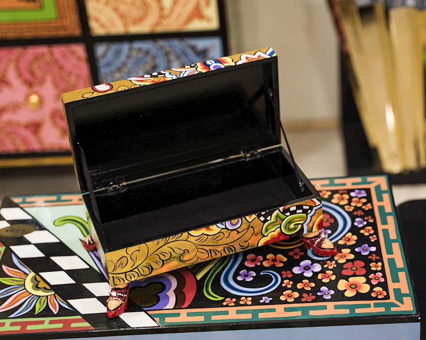 Box Rectangular Gold dipinto a mano Tom's Drag