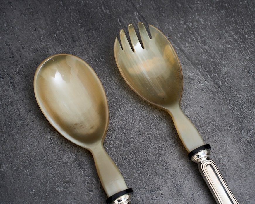 Posate insalata argento 40 grammi 2 pezzi in stile Inglese usato ricondizionato Zanolli Vintage