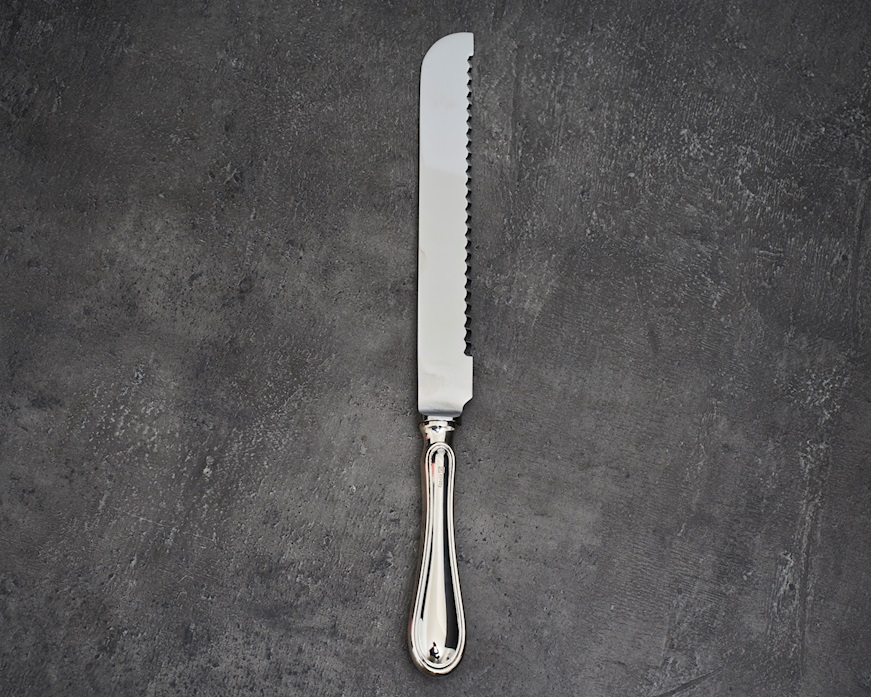 Coltello pane/panettone argento 33 grammi in stile Inglese usato ricondizionato Zanolli Vintage