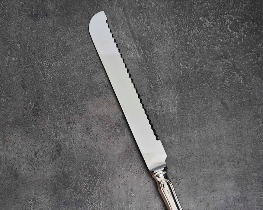 Coltello panettone argento 33 grammi in stile Inglese usato ricondizionato Zanolli Vintage