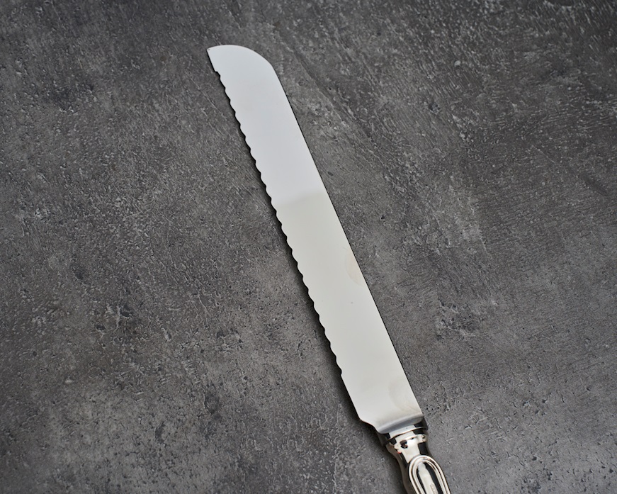 Coltello panettone argento 33 grammi in stile Inglese usato ricondizionato Zanolli Vintage