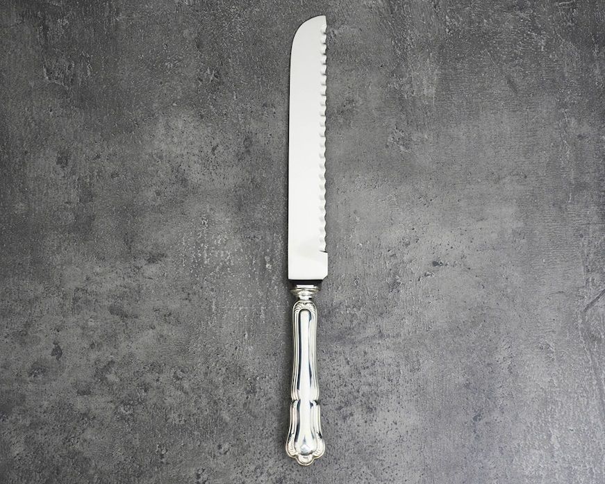 Coltello panettone argento 20 grammi in stile Barocchino usato ricondizionato Zanolli Vintage