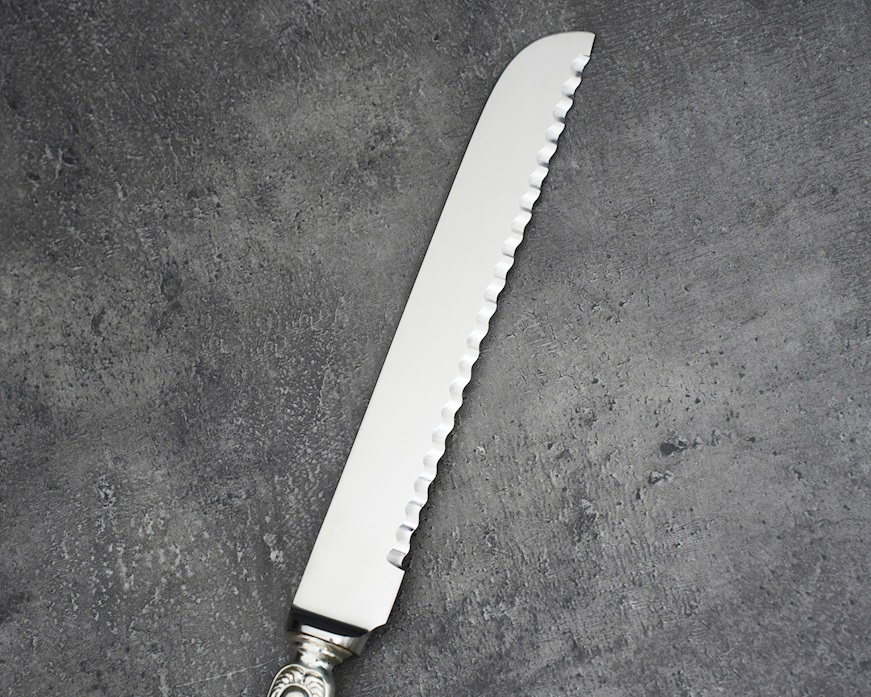 Coltello panettone argento 20 grammi in stile Barocchino usato ricondizionato Zanolli Vintage