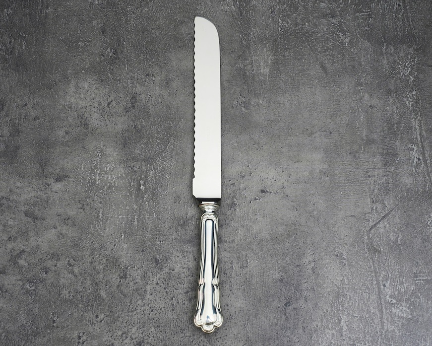 Coltello panettone argento 20 grammi in stile Barocchino usato ricondizionato Zanolli Vintage