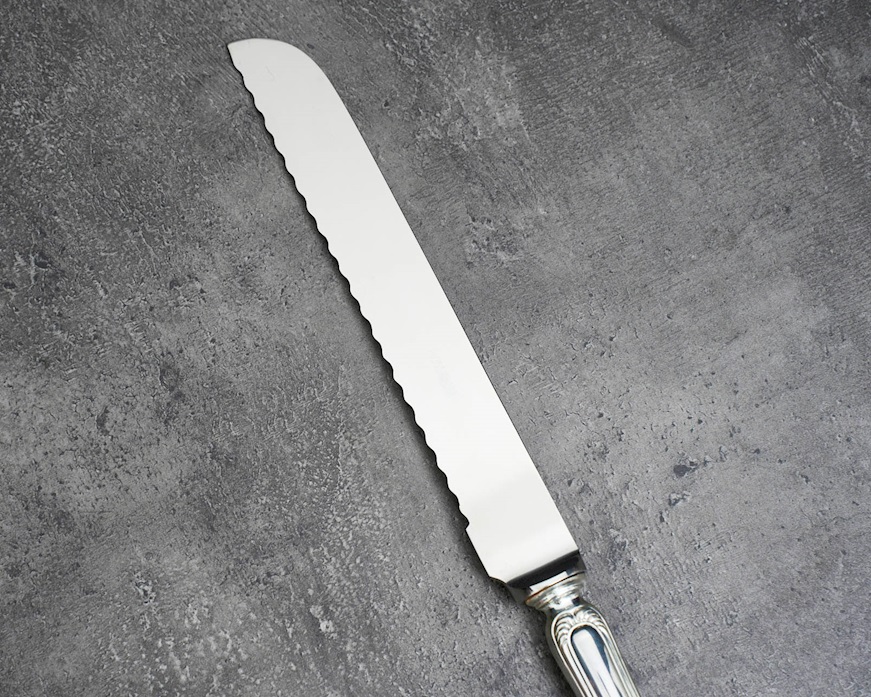 Coltello panettone argento 20 grammi in stile Barocchino usato ricondizionato Zanolli Vintage