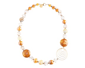 Collana Aura vetro di Murano topazio Murrina Murano Venezia