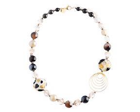 Collana Aura vetro di Murano nero Murrina Murano Venezia