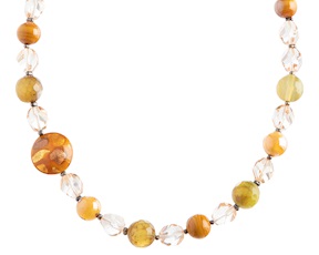 Collana Aura vetro di Murano topazio Murrina Murano Venezia