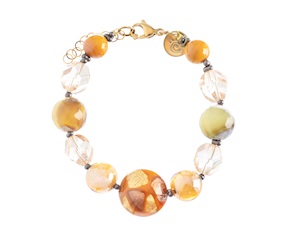 Bracciale Aura vetro di Murano topazio Murrina Murano Venezia