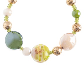 Bracciale Gaia vetro di Murano verde Murrina Murano Venezia