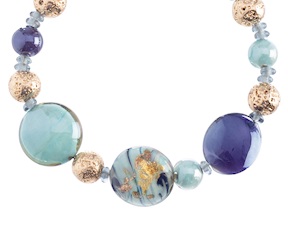Bracciale Gaia vetro di Murano blu Murrina Murano Venezia