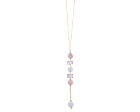 Collana Sunset Mirage vetro di Murano rosato e cristalli Murrina Murano Venezia