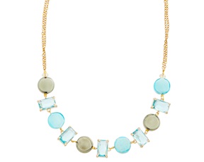 Collana girocollo Sunset Mirage vetro di Murano acquamare e cristalli Murrina Murano Venezia