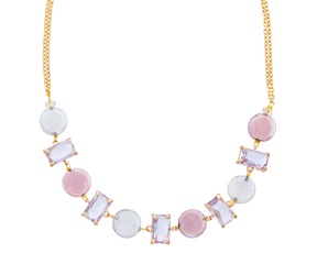 Collana girocollo Sunset Mirage vetro di Murano rosato e cristalli Murrina Murano Venezia