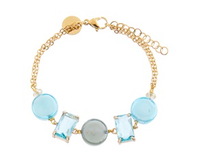 Bracciale Sunset Mirage vetro di Murano acquamare e cristalli Murrina Murano Venezia