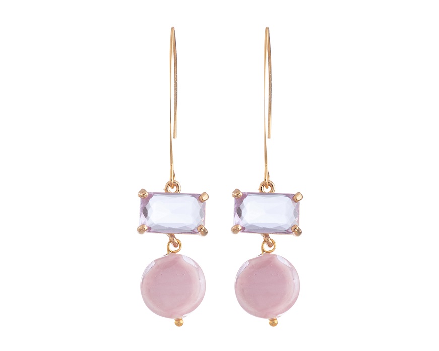 Bracciale Sunset Mirage vetro di Murano rosato e cristalli Murrina Murano Venezia