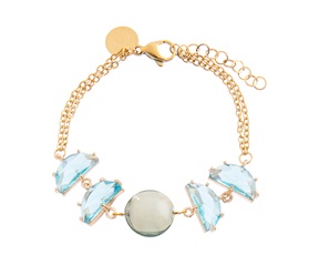 Bracciale Ocean Odissey vetro di Murano grigio e cristalli Murrina Murano Venezia