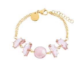 Bracciale Ocean Odissey vetro di Murano rosato e cristalli Murrina Murano Venezia