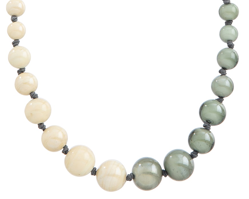 Collana Aqua vetro di Murano avorio Murrina Murano Venezia