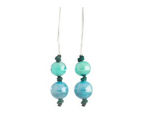 Earrings Aqua Murano glass Murrina Murano Venezia