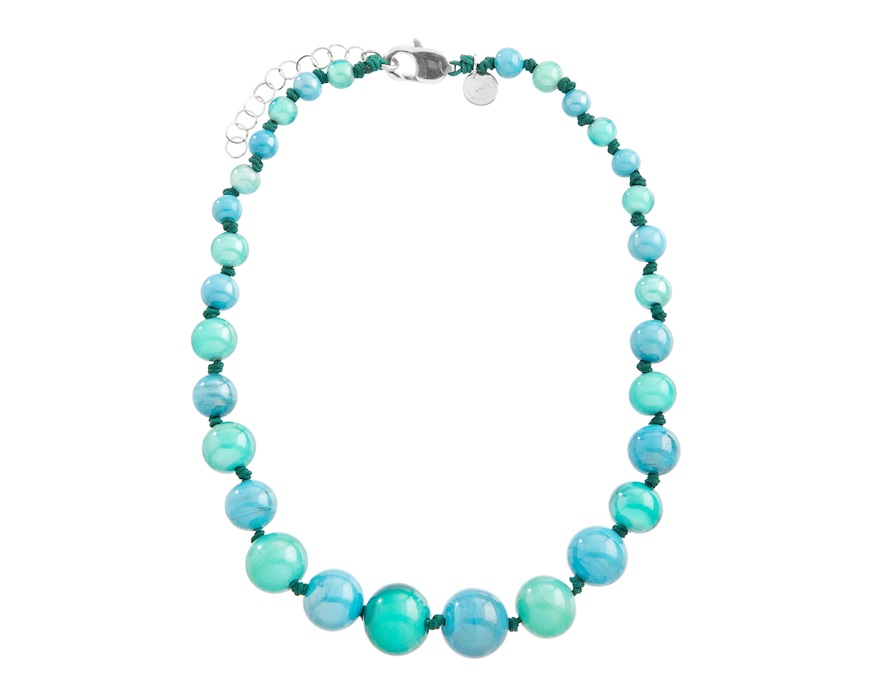 Necklace Aqua Murano glass Murrina Murano Venezia