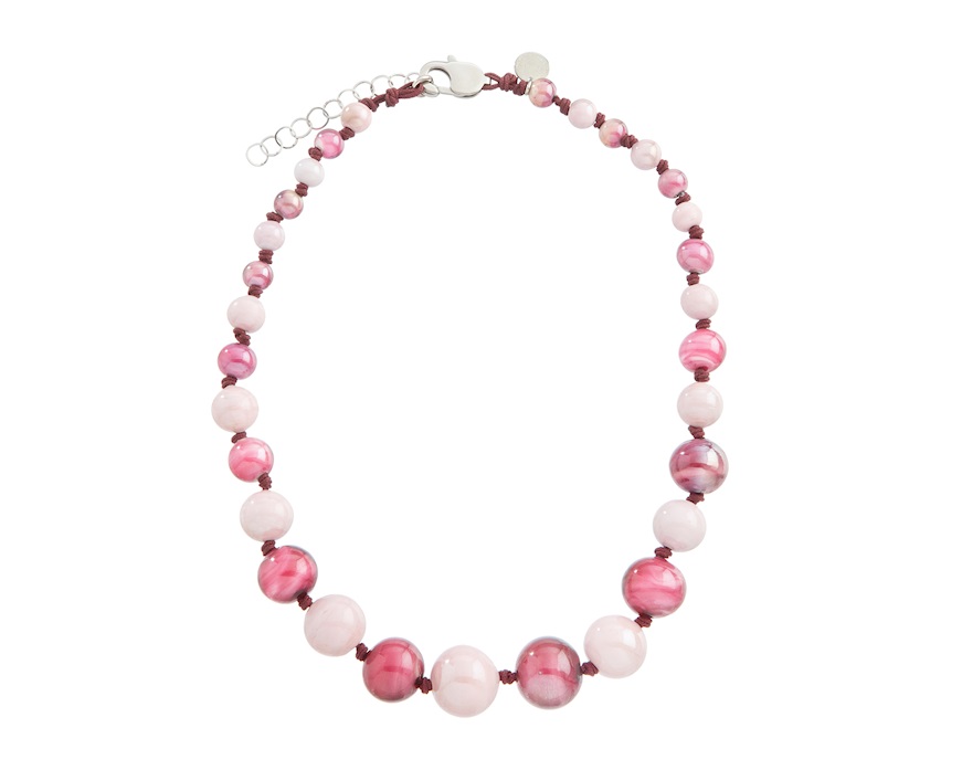 Collana Aqua vetro di Murano rubino Murrina Murano Venezia